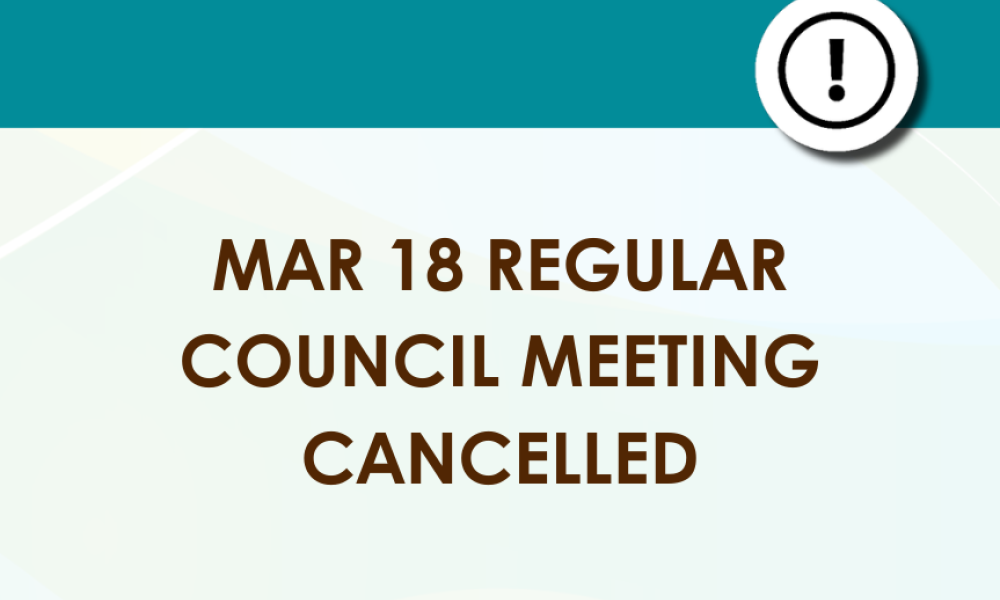 March 18 RCM Cancelled