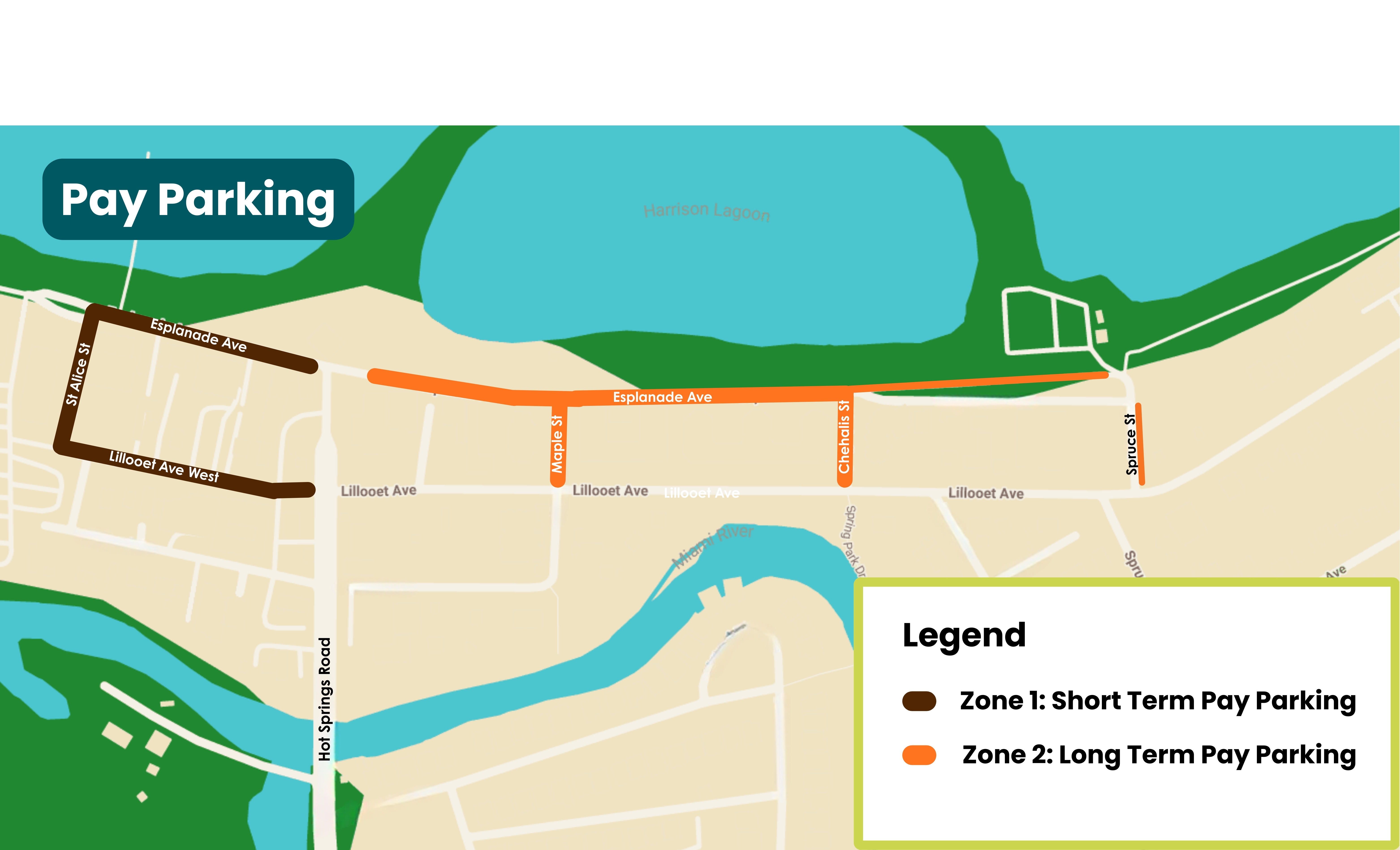 Map of Pay Parking Zones