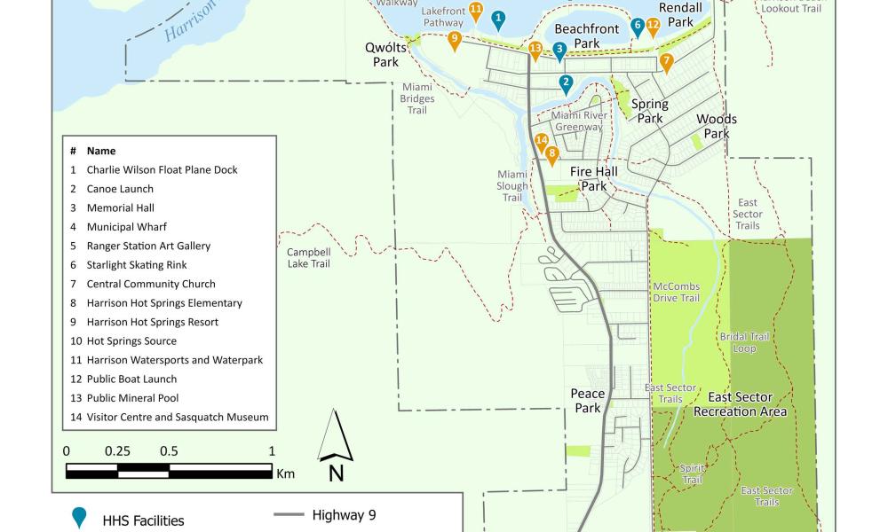 Parks, Trails, and Facilities Map