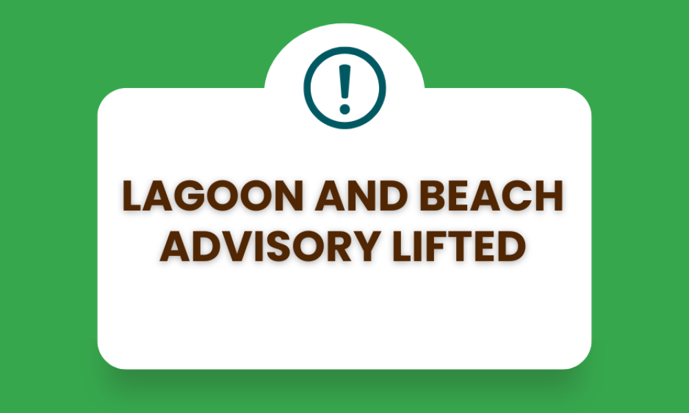 Lagoon and Beach Advisory Lifted