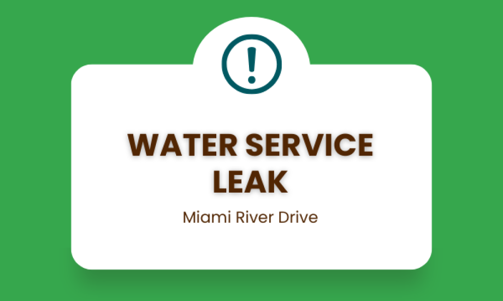Water Service Leak Miami River Drive