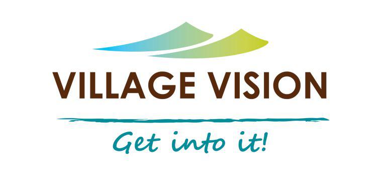 Logo that says Village Vision - Get into it!