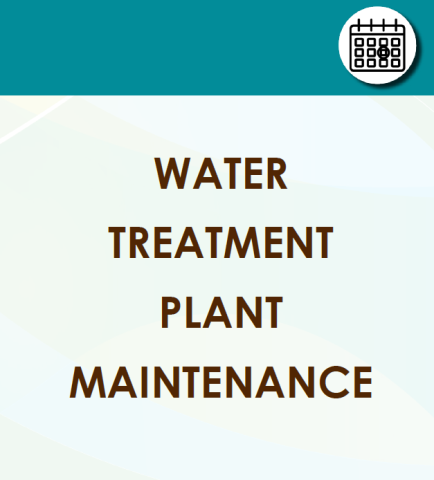 Important Dates image stating "Water Treatment Plant Maintenance"