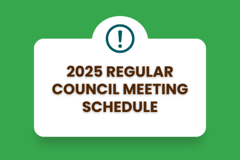 2025 Regular Council Meeting Schedule